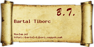 Bartal Tiborc névjegykártya